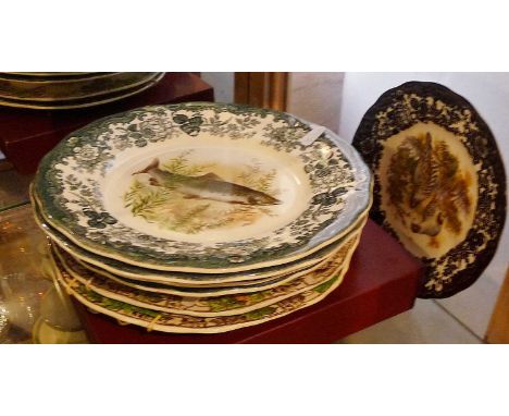 Royal Worcester Palissy Game Series fish plates and others