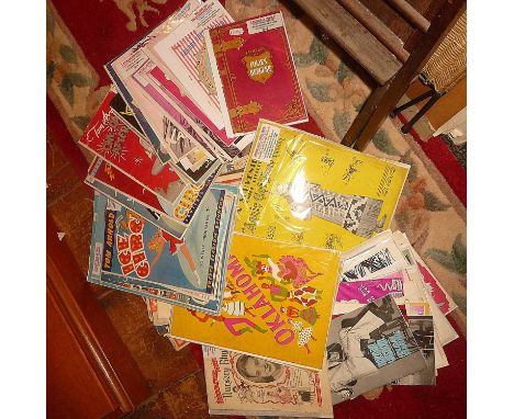 Theatre and Ice Show programmes, brochures, sheet music 1940's - 2000