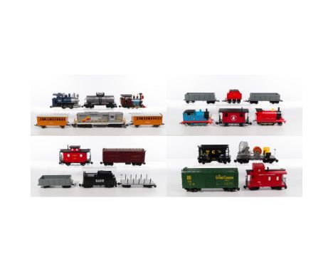 Lionel Model Train G Scale Assortment  (19) items including a B&amp;O 0-4-0 steam locomotive #5108, a D&amp;RG 0-6-0 steam lo