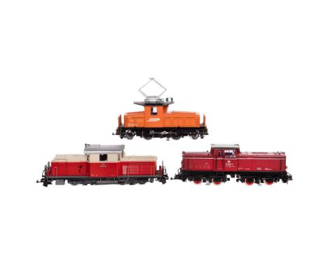 LGB Lehmann Model Train G Scale Locomotive Assortment  (3) items including a #21510 Deutsche Bundesbahn diesel locomotive #25