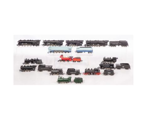 Rivarossi Model Train HO Scale Assortment  (13) items, (8) locomotives with tenders including a 4-6-0 ICRR #382, an Indiana H