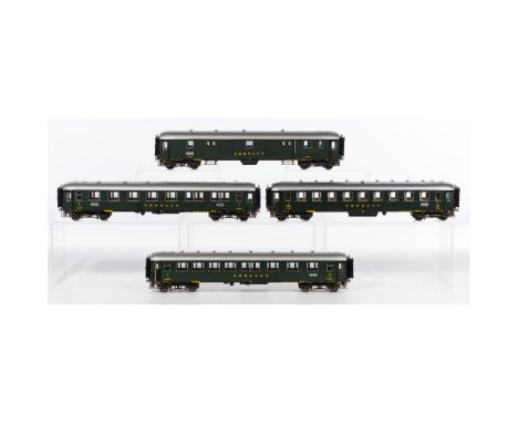 Fulgurex Model Train O Scale Swiss Passenger Car Collection  (4) 1989 SBB CFF items including a #ABC4 2979 edition 105/230, a