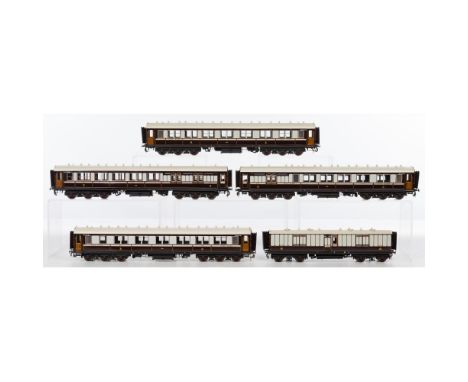 Lawrence Scale Models Model Train O Scale Passenger Car Assortment  (5) 1993 kit built, hand painted items including a #379, 