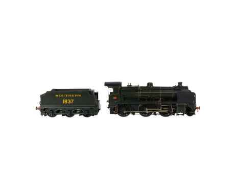 Lawrence Scale Models Model Train O Scale Locomotive with Tender  Kit built, hand painted, 2-6-0 Southern Mogul locomotive #1