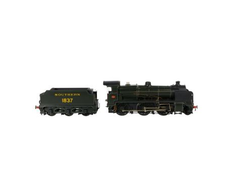 Lawrence Scale Models Model Train O Scale Locomotive with Tender  Kit built, hand painted, 2-6-0 Southern Mogul locomotive #1