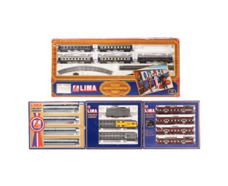 Lima Model Train HO Scale Car Assortment  (4) items, (3) Golden Series sets including a 10-9712-G, a 14 9746-GP NS and a 14 9