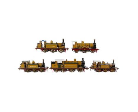 Model Train O Scale Assortment  (5) unmarked items including (4) LB&amp;SCR 0-6-0T steam locomotives and a Stroudley G class 