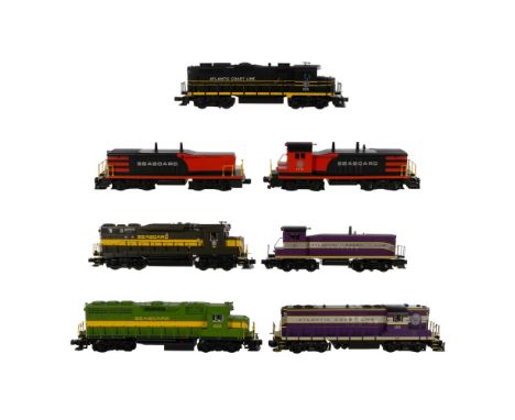 MTH Model Train O Scale Locomotive and Tender Assortment  (6) items including (3) Seaboard Railroad diesel locomotive #1410 w