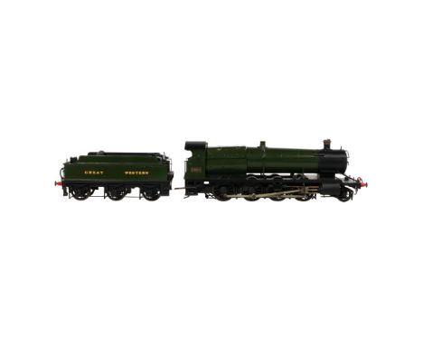 Lawrence Scale Models Model Train O Scale Locomotive with Tender  Kit built, hand painted, a class 2884 2-8-0 Great Western T