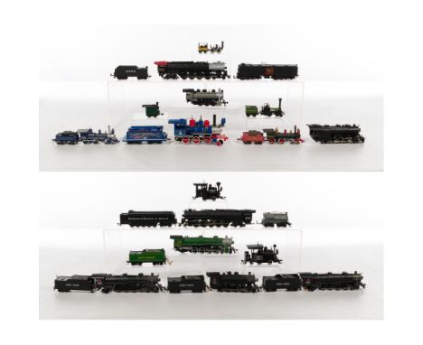 Bachmann Model Train HO Scale Assortment  (15) items including (2) #81603 Union Pacific 4-8-2 steam locomotives with tender #