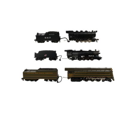 MTH Model Train O Scale Locomotive with Tender Assortment  (3) items including a Chicago and North Western 4-6-4 E-4 Hudson s