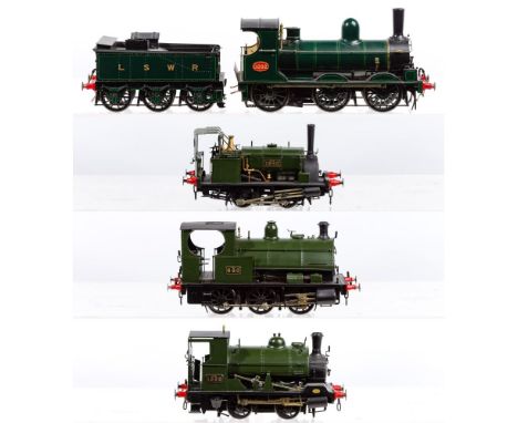 Model Train O Scale Locomotive Assortment  (5) hand painted items including a #680, a #0282 with tender, a #1338 marked 'Agen