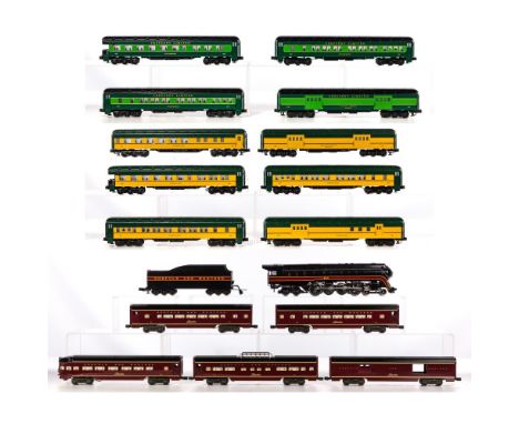 Williams Model Train O Scale Assortment  (16) items including a Norfolk and Western J Class 4-8-4 steam locomotive #611 with 