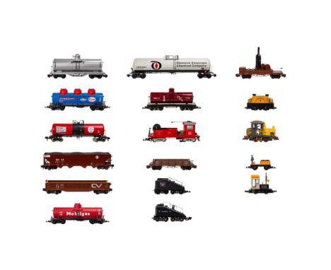 Model Train G Scale Assortment  (17) items including a USA Trains #R15167 Diamond Shamrock tank car, Kalamazoo D&amp;L tanker