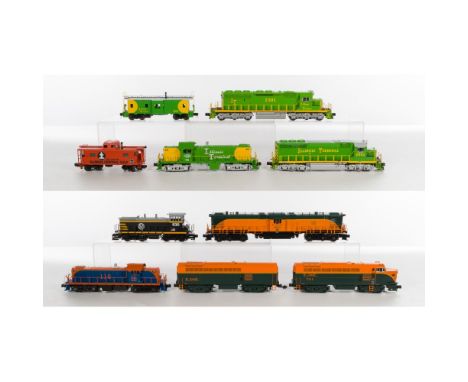 MTH Model Train O Scale Locomotive and Tender Assortment  (9) items including (2) Chicago EJ&amp;E Railroad outer belt locomo