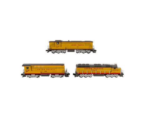 MTH Model Train O Scale Union Pacific Locomotive Assortment  (3) diesel locomotives 6-0-6 #1264, 6-0-6 #3644 and 4-0-4 #1304 