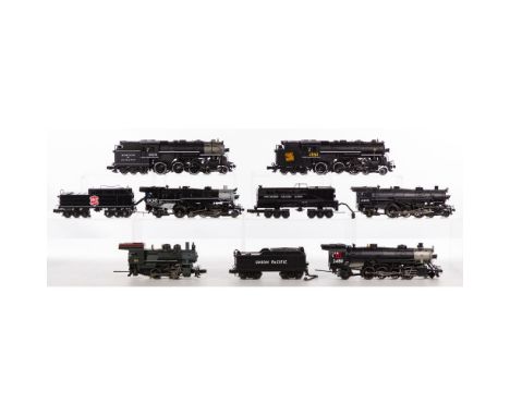 K-Line Model Train O Scale Locomotive and Tender Assortment  (6) items including a Union Pacific Mikado 2-8-2 steam locomotiv