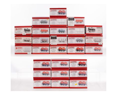 Slater's Model Train O Scale Car Kit Assortment  (28) items including (16) #7075 GWR twin-tank milk wagons, (3) #7041 private