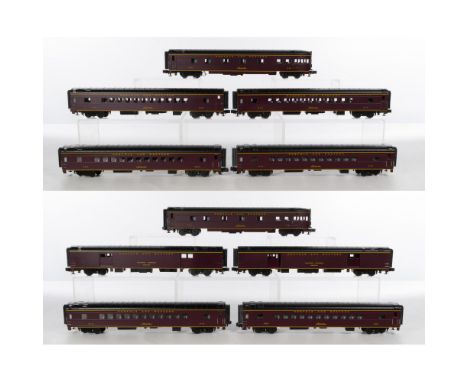 MTH Model Train O Scale Norfolk and Western Passenger Car Assortment  (10) items including (2) Railway Express Agency, (2) #5