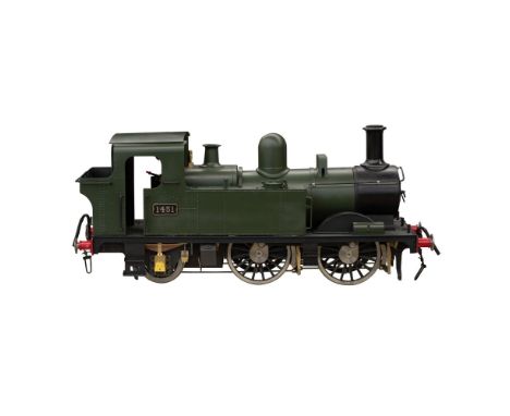 Live Steam Engine Model Locomotive  A 14XX Class 0-4-2 Baldwin tank locomotive, 5-inch gauge, Brunswick green, black and red 