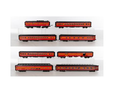 MTH Model Train O Scale Southern Pacific Passenger Car Collection  (8) items including cars of Southern Pacific 'Daylight' pa