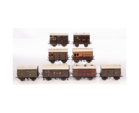 Model Train O Scale Train Car Assortment  (8) items including #286 by MSE, a #74 by MSE, a #46 by CHB4, a #604 C Models, a #8