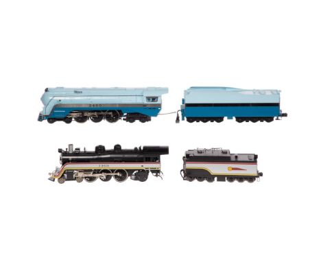 Weaver Model Train O Scale Santa Fe Locomotive with Tender Sets  (2) items including a #3460 4-6-4 Blue Goose with tender and