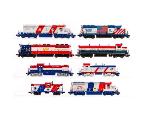 MTH Model Train O Scale Locomotive Assortment  (8) items including a #36 Cambria &amp; Indiana, a #200 MKT, a #702 SDIY, a #1