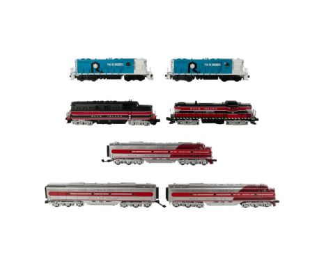 MTH Model Train O Scale Rock Island Locomotive Assortment  (6) items including a #428, a #493, a #643, a #646 with tender, a 