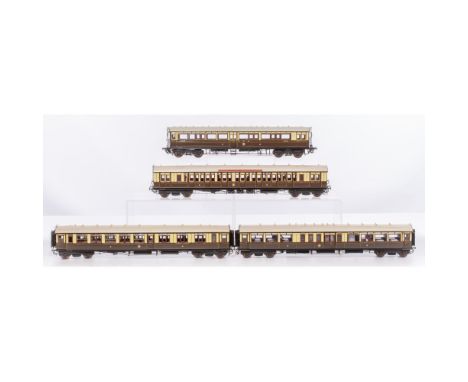 Lawrence Scale Models Model Train O Scale Carriage Assortment  (4) items including a Paddington Exeter Paignton Kingswear car