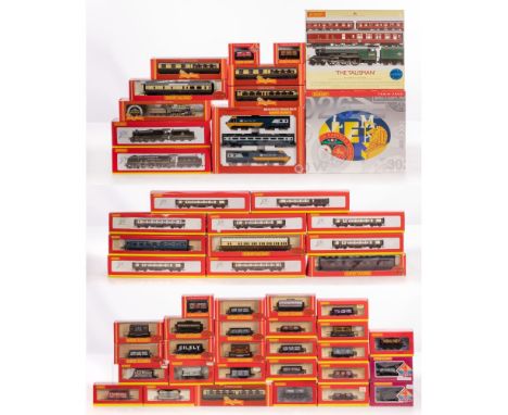 Hornby Model Train OO Scale Assortment  (50) items including a #R392 GWR County of Bedford steam locomotive with tender, a #R