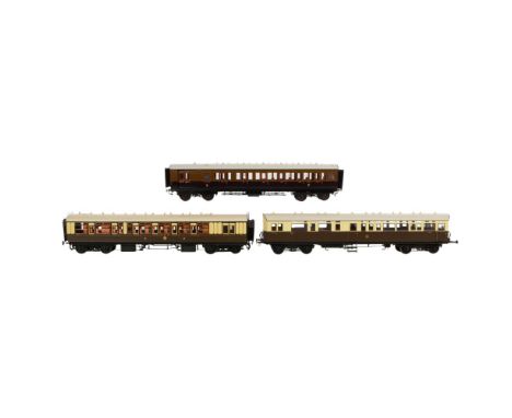 Lawrence Scale Models Model Train O Scale Passenger Car Assortment  (3) items including a #108 GWR dated 1989, a #484 L.Y.R d