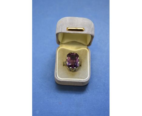 An American 14k large amethyst ring,&nbsp;by Belais Bros. 