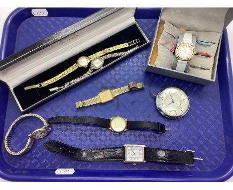 An Assortment of Vintage and Later Wristwatches, to include Sekonda, Ingersoll, Summit, Rotary, Alfex with interchangable biz