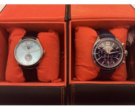 Sturmanskie; Luna-25 Stainless Steel Gent's Wristwatch, the signed blue dial with luminous baton markers and Arabic hourly ma