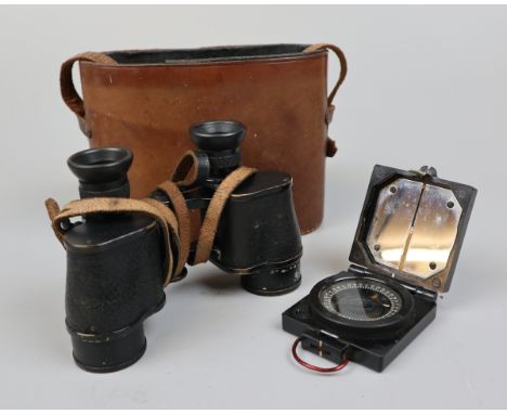 Military issue binoculars and compass 