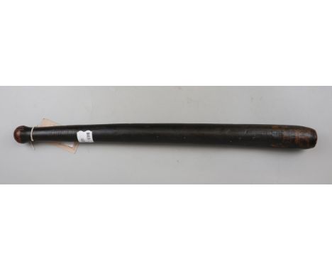 19thC George III truncheon with crest 
