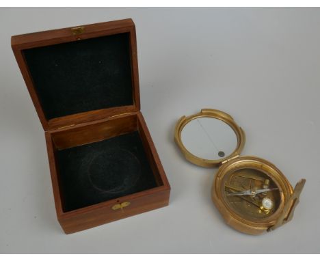 Natural signed compass marked Stanley London 