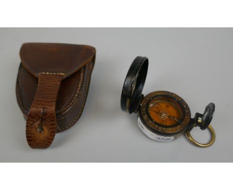 Compass in leather case 