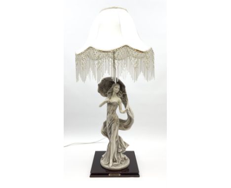 Figural lamp from 'The Juliana Collection', with cream shade, H85cmClick here to view further images, condition reports, sale