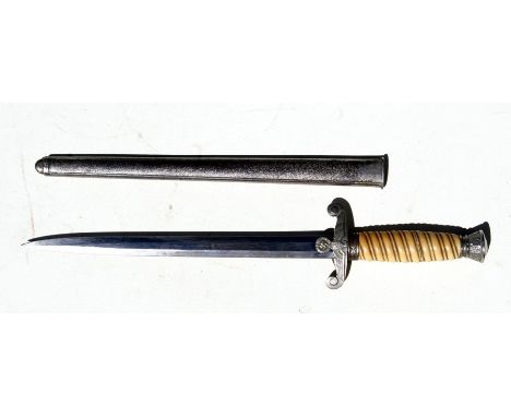 A German dress dagger with eagle and swastika, 39cms (15.25ins) long.