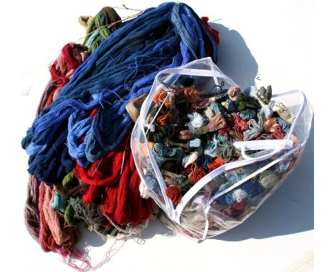 A large quantity of wool carpet yarn and tapestry yarn.