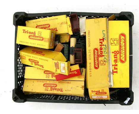 A Triang TT gauge pannier tank engine 060, rolling stock and track, majority boxed.