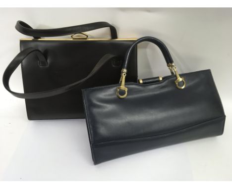 Two vintage leather bags, one by Grays Inn