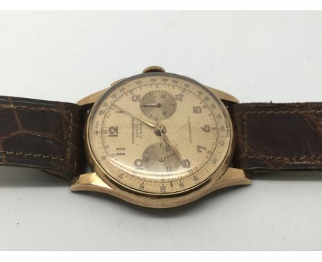 A vintage Swiss chronograph watch.