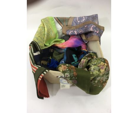 A collection of vintage scarves including Liberty and Richard Allen