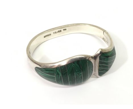 A Mexican, sterling silver and marcasite bangle