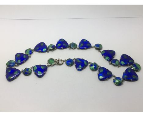 An enamel bracelet.