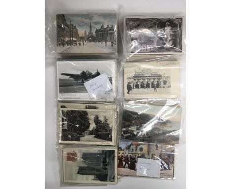 A collection of vintage postcards.