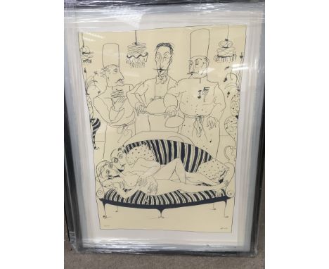 Five modern design prints, numbered and signed KM, approx 65.5cm x 85cm - NO RESERVE